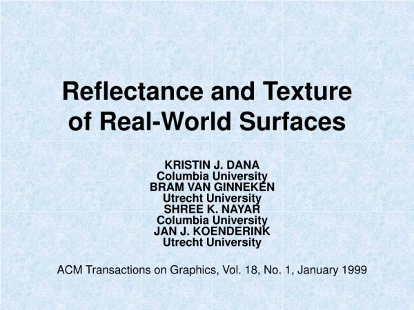 Reflectance and Texture of Real-World Surfaces