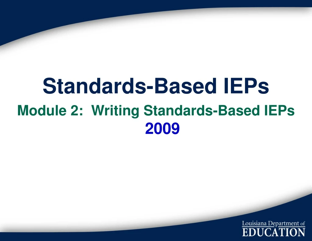 standards based ieps module 2 writing standards