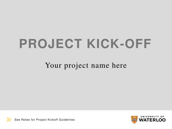 Project Kick-off