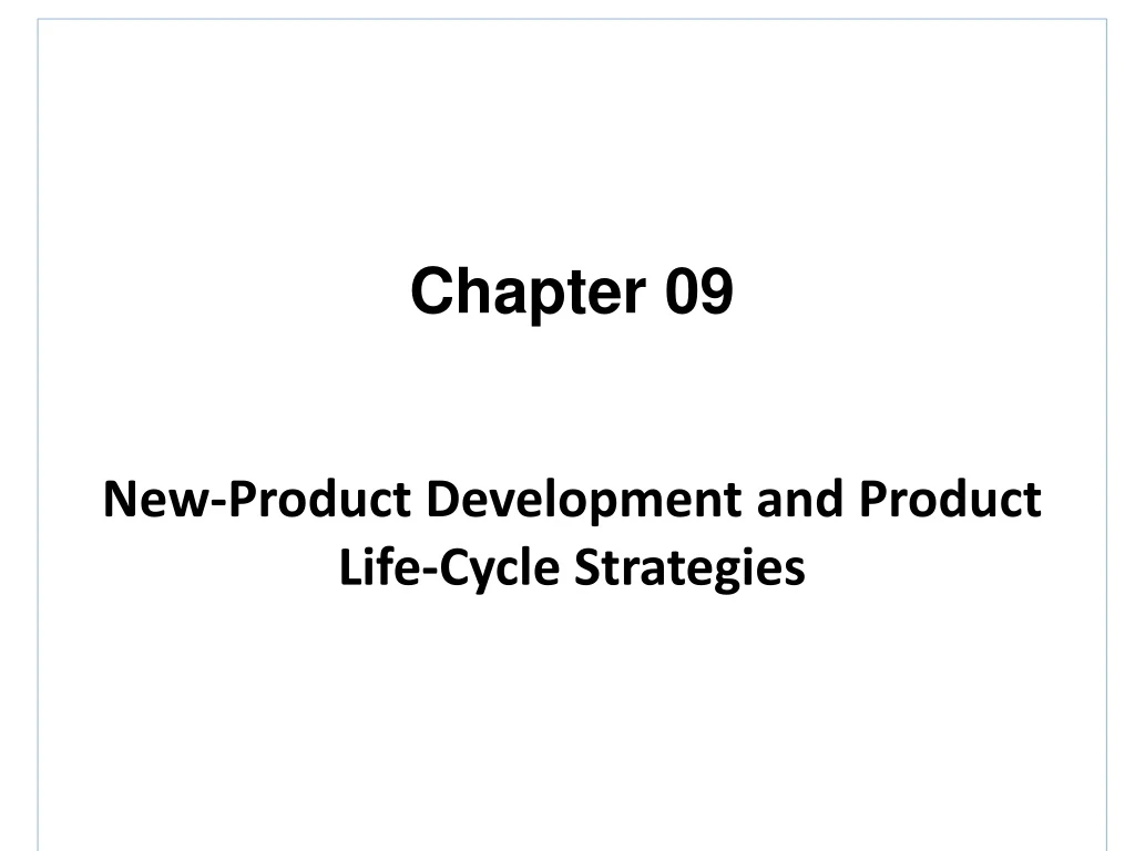 chapter 09 new product development and product