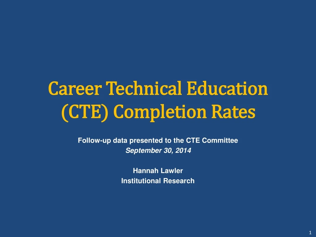 career technical education cte completion rates