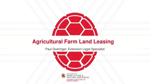Agricultural Farm Land Leasing