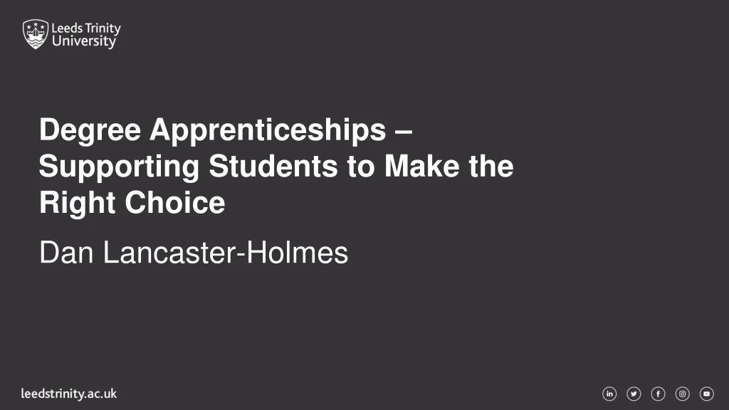 degree apprenticeships supporting students