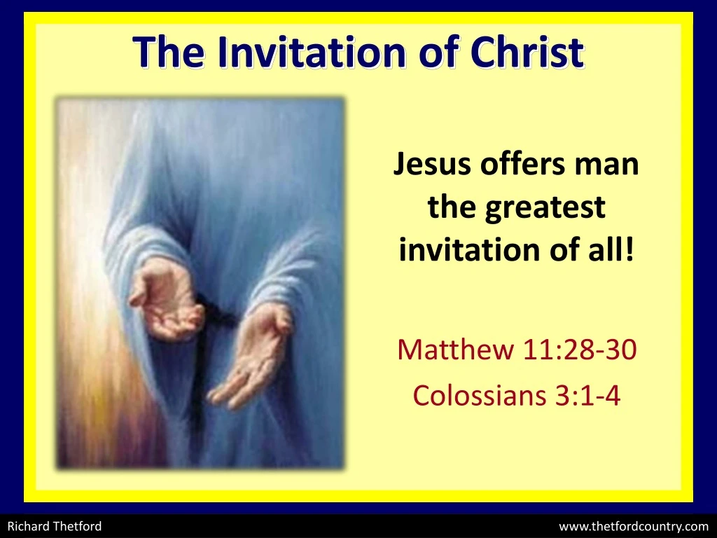 the invitation of christ