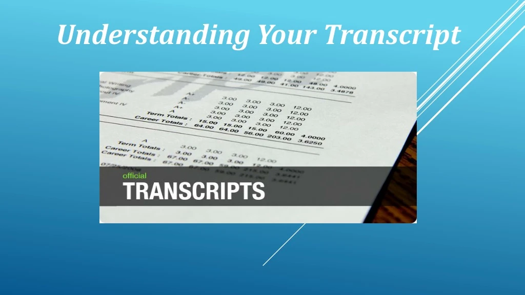 understanding your transcript