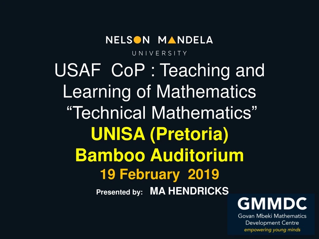 usaf cop teaching and learning of mathematics