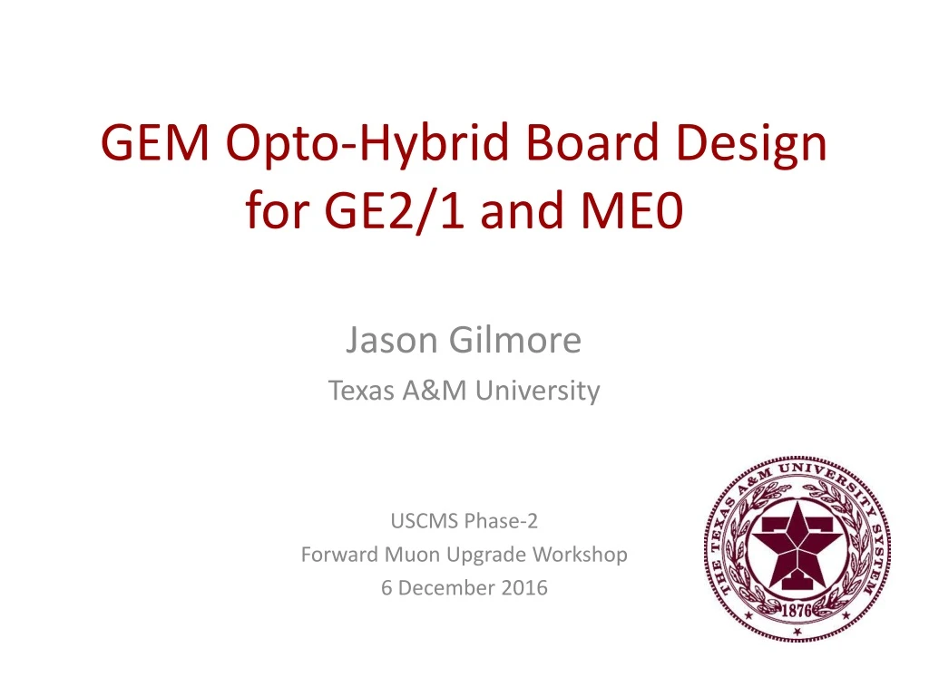 gem opto hybrid board design for ge2 1 and me0