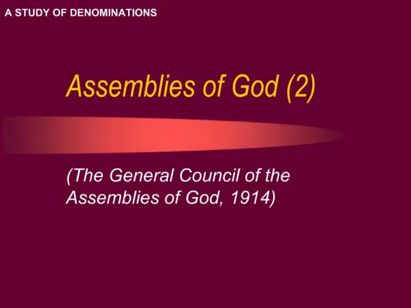 Assemblies of God 2