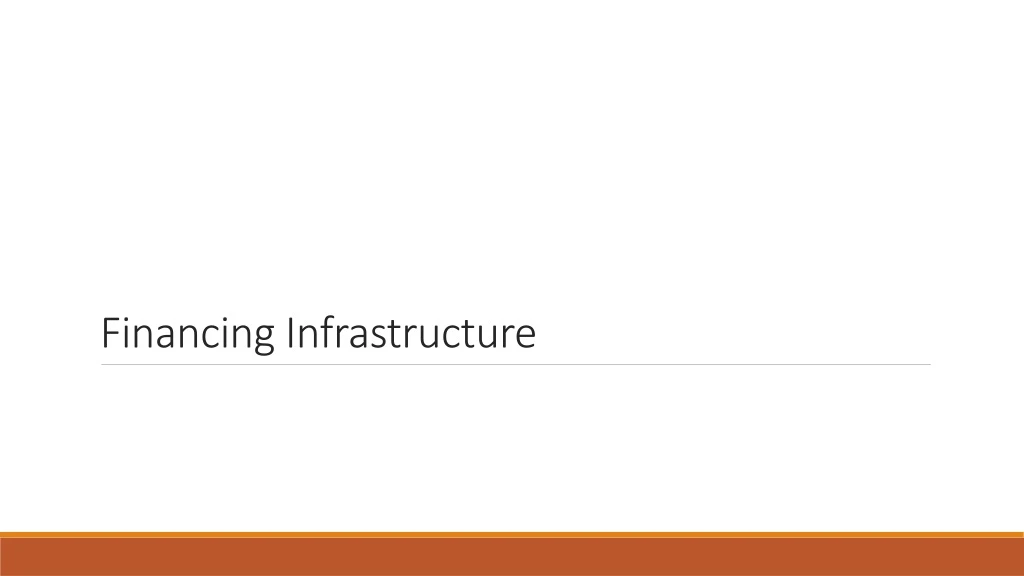 financing infrastructure