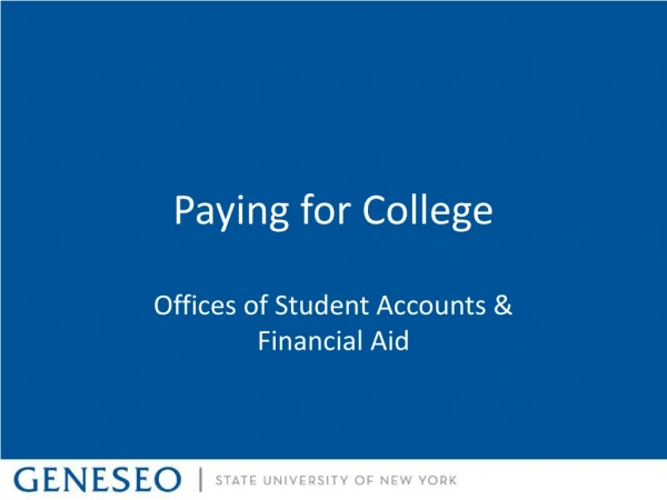 Paying for College