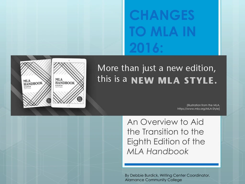changes to mla in 2016