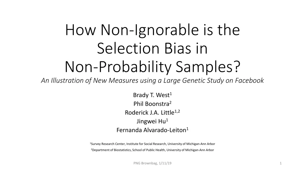 how non ignorable is the selection bias