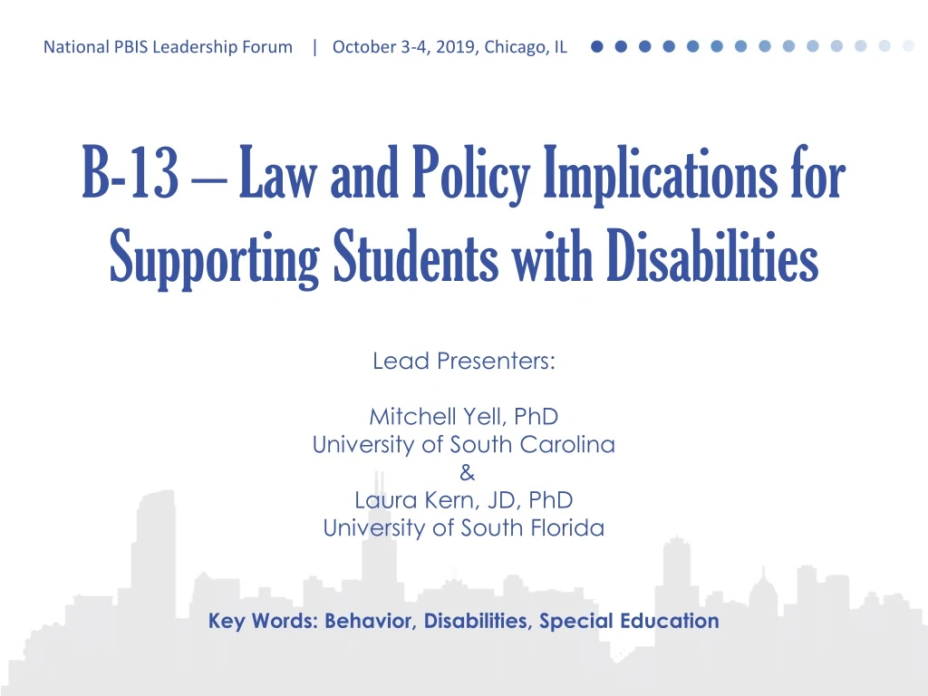 b 13 law and policy implications for supportin