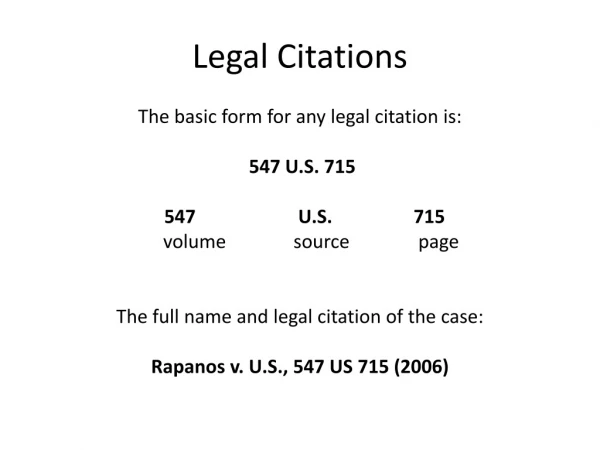 Legal Citations