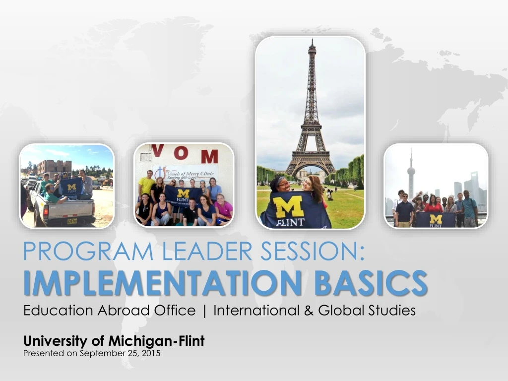 program leader session implementation basics
