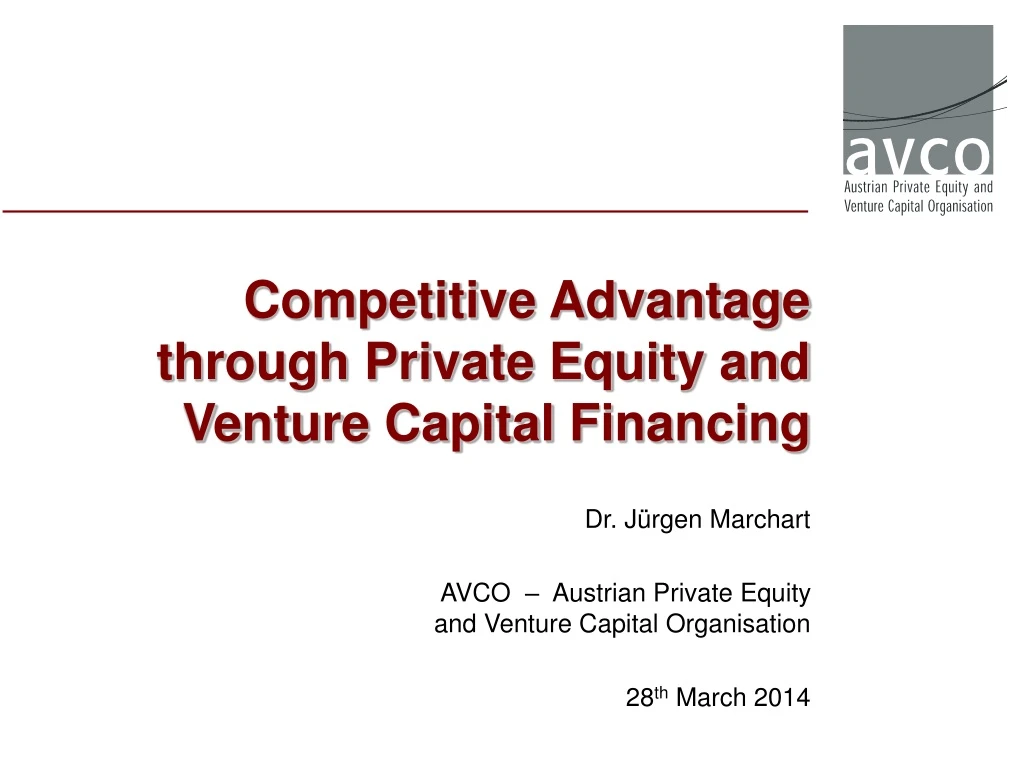 competitive advantage through private equity