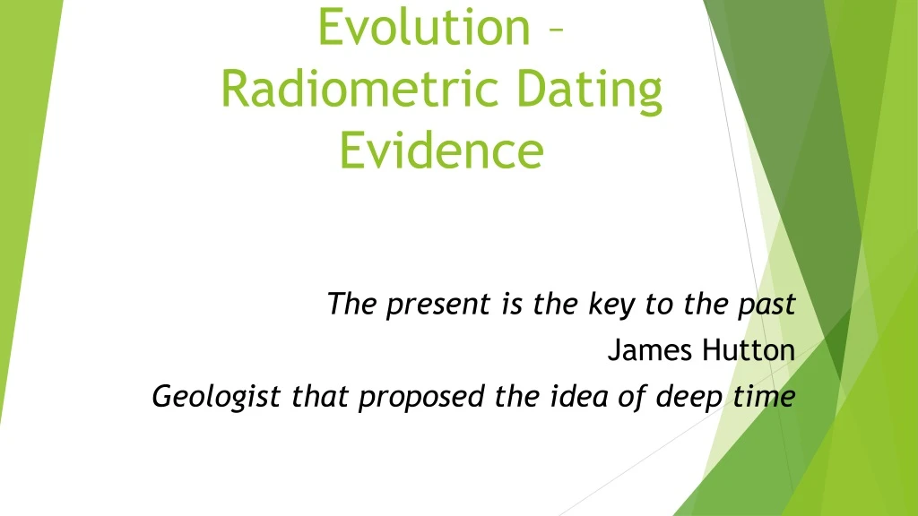 evolution radiometric dating evidence