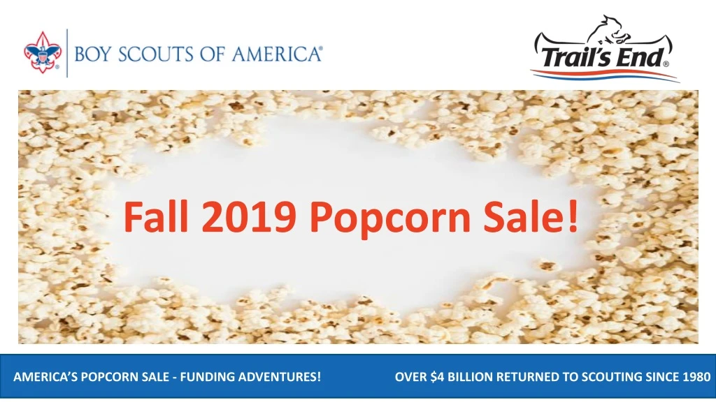 fall 2019 popcorn sale