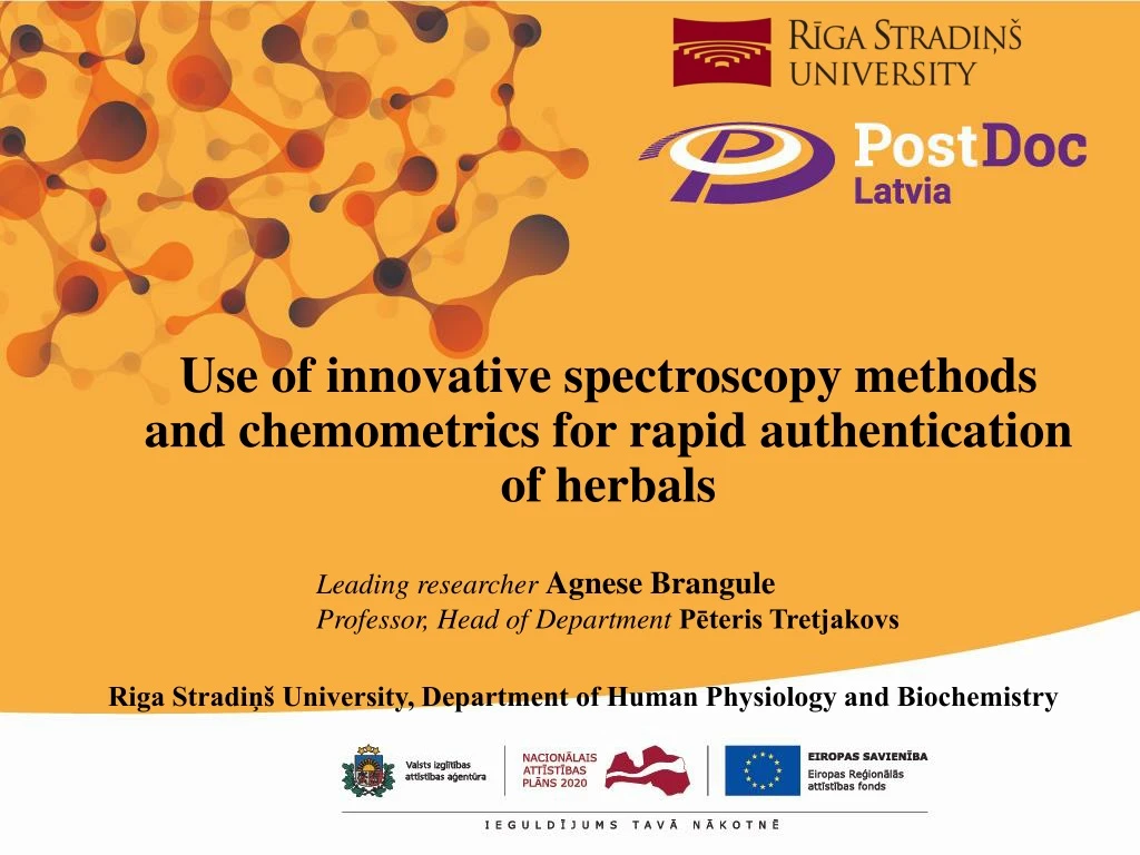 use of innovative spectroscopy methods and chemometrics for rapid authentication of herbals