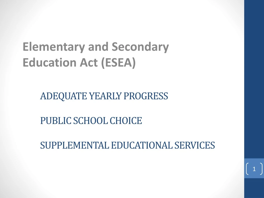 adequate yearly progress public school choice supplemental educational services