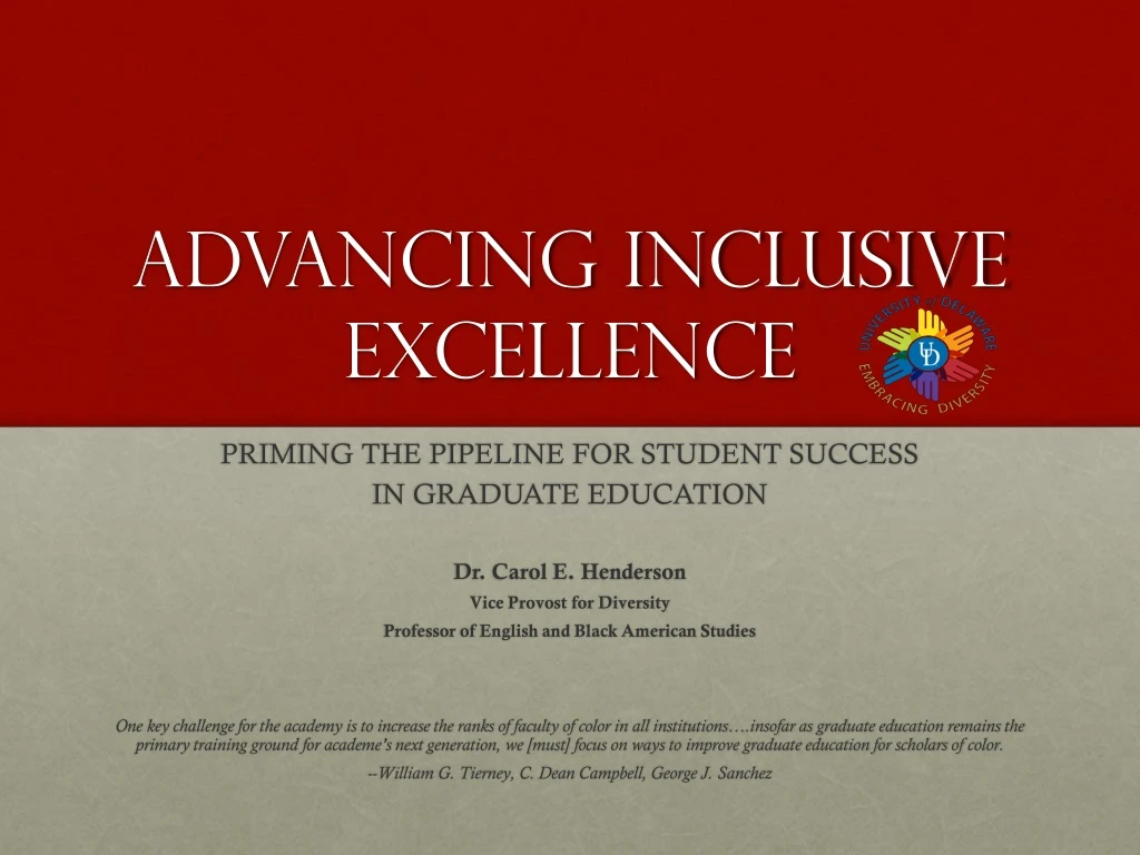 advancing inclusive excellence