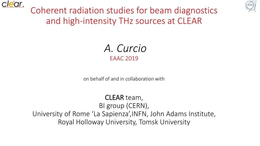 coherent radiation studies for beam diagnostics