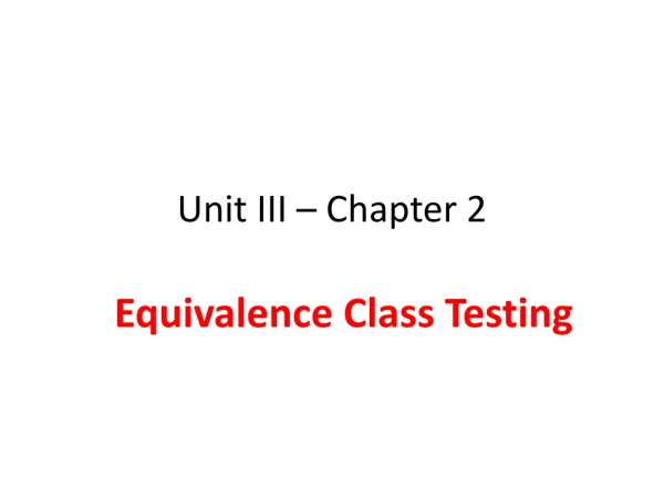 Unit III – Chapter 2