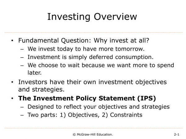 Investing Overview