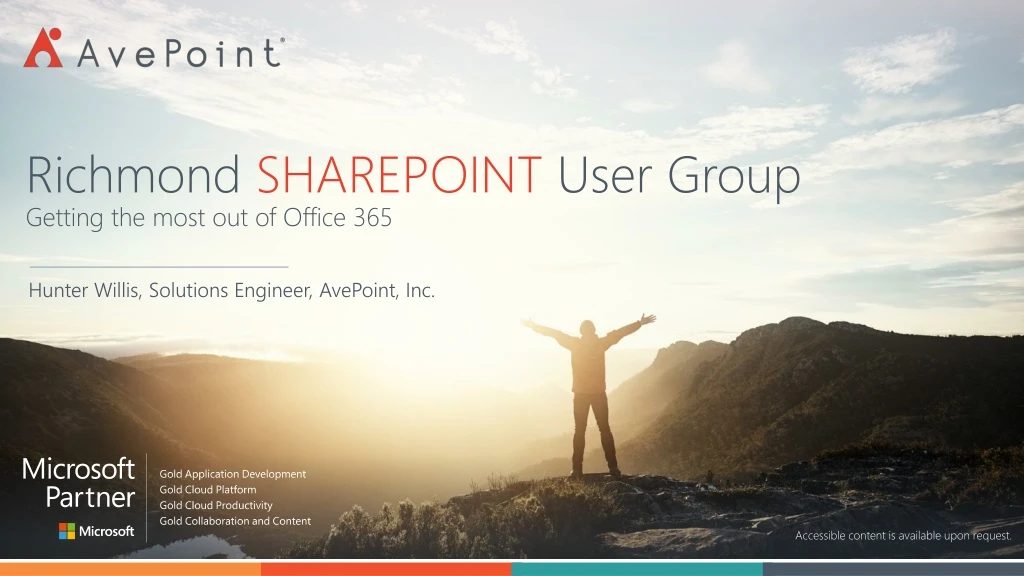 richmond sharepoint user group getting the most out of office 365