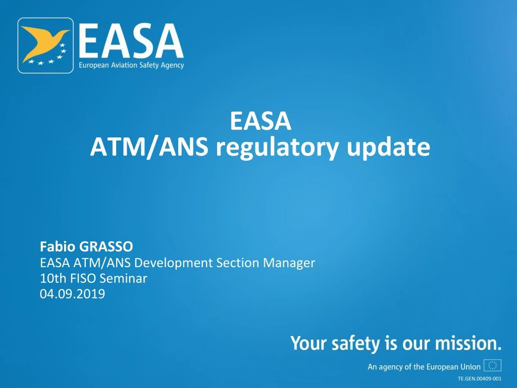 easa atm ans regulatory update