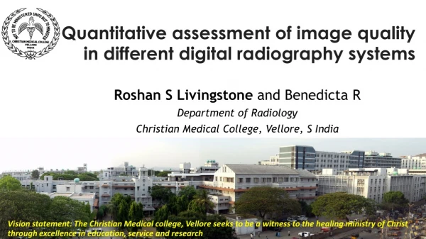 Roshan S Livingstone and Benedicta R Department of Radiology