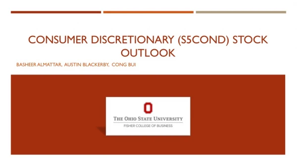 Consumer Discretionary (S5cond) sTOCk outlook