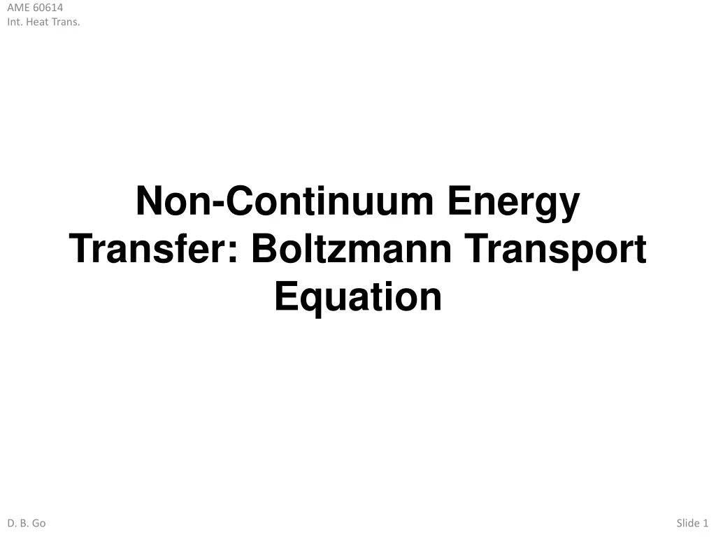 non continuum energy transfer boltzmann transport equation
