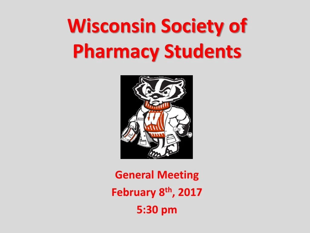 wisconsin society of pharmacy students