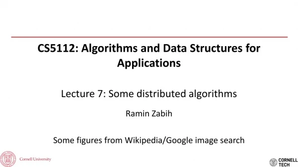 CS5112: Algorithms and Data Structures for Applications