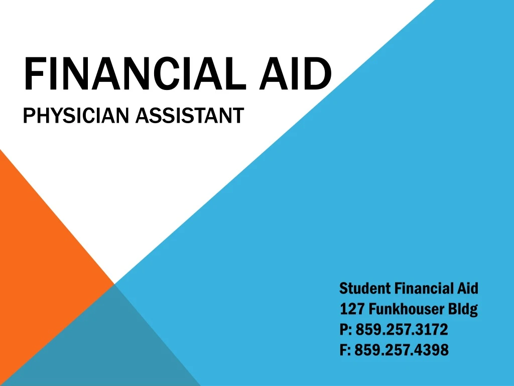 financial aid physician assistant