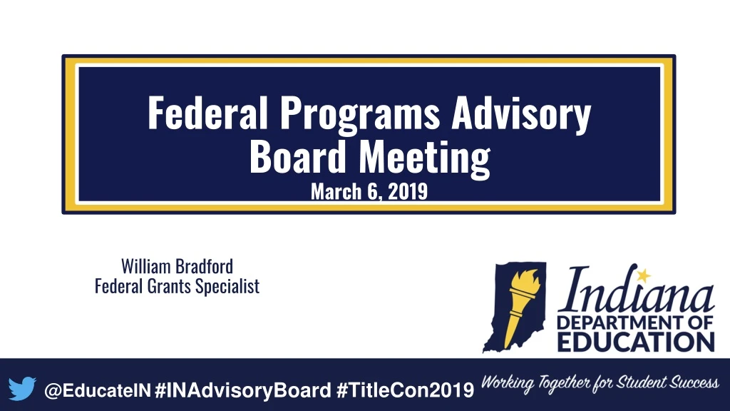 federal programs advisory board meeting march 6 2019