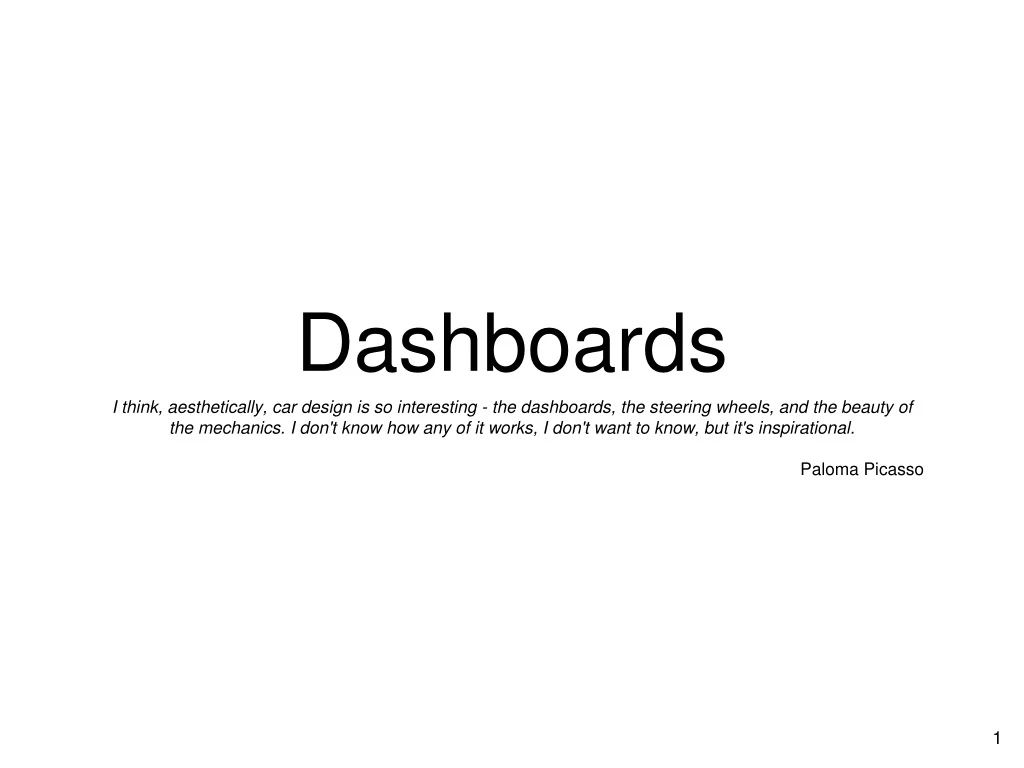 dashboard s