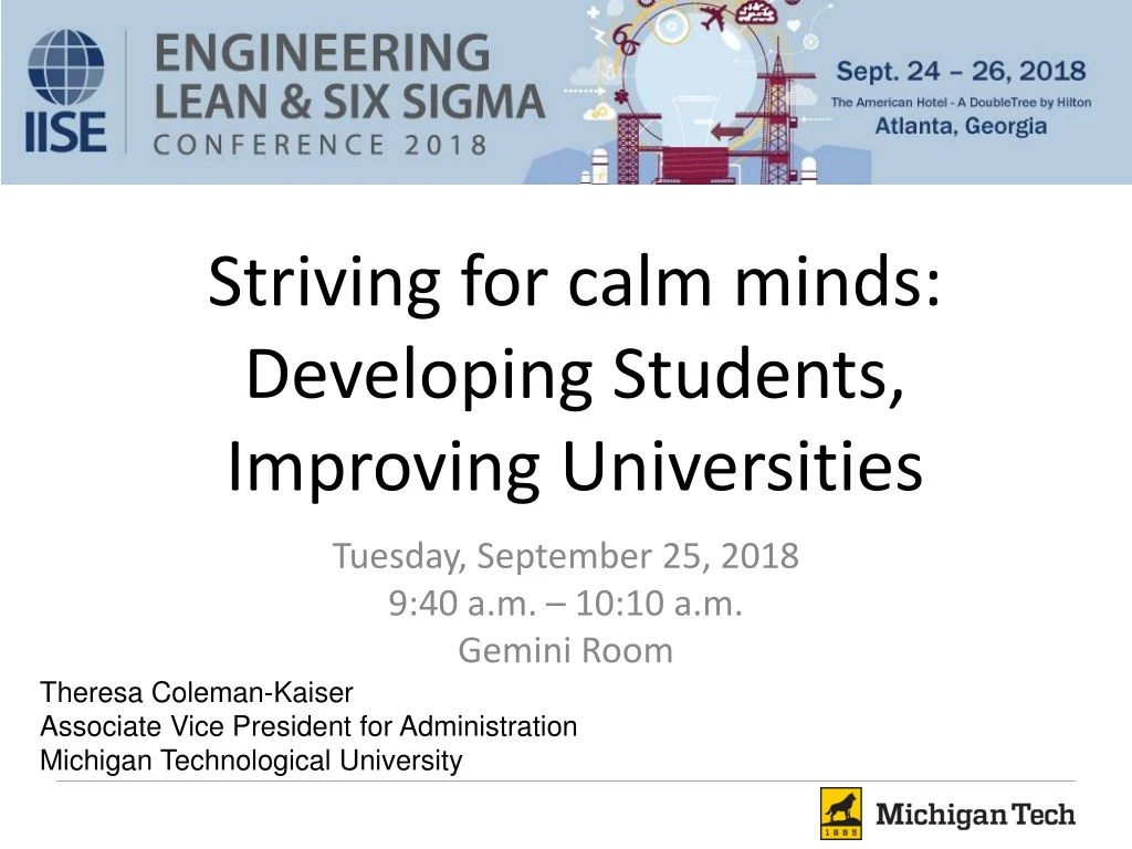 striving for calm minds developing students improving universities