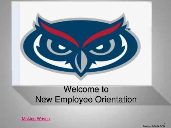 Welcome to New Employee Orientation