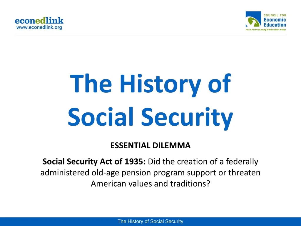 the history of social security