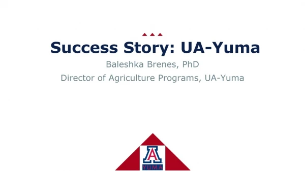 Success Story: UA-Yuma
