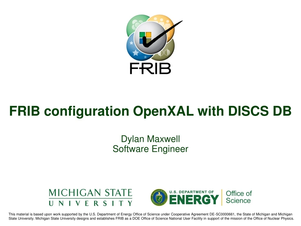 frib configuration openxal with discs db