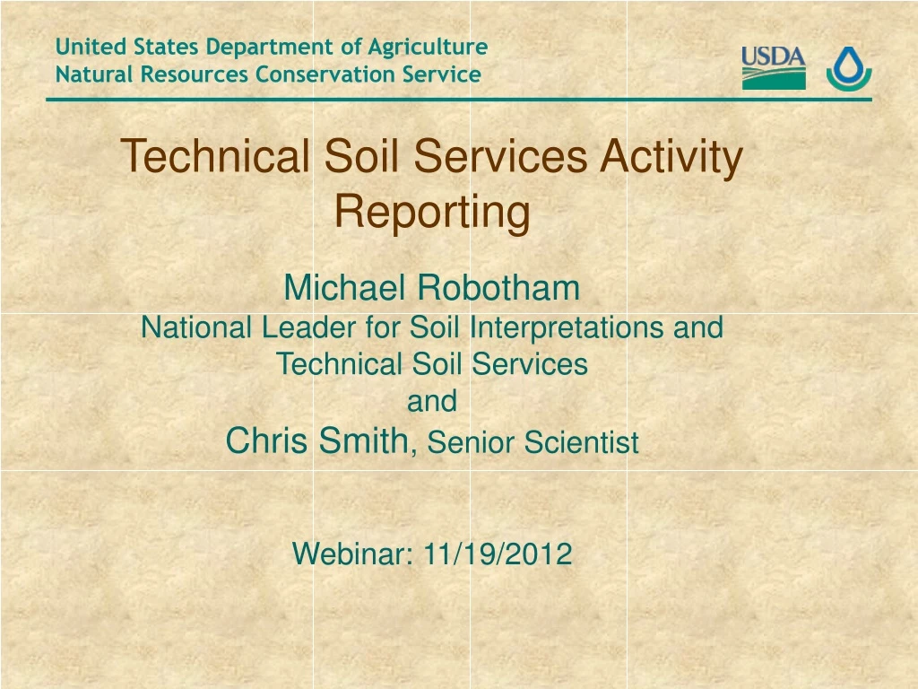 technical soil services activity reporting