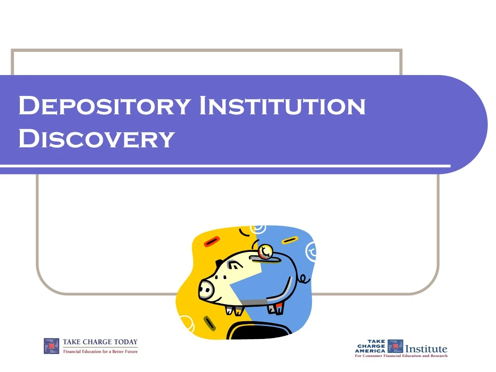 depository institution discovery