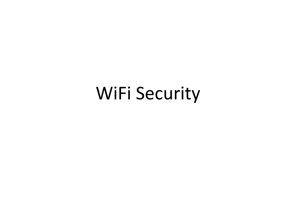 wifi security