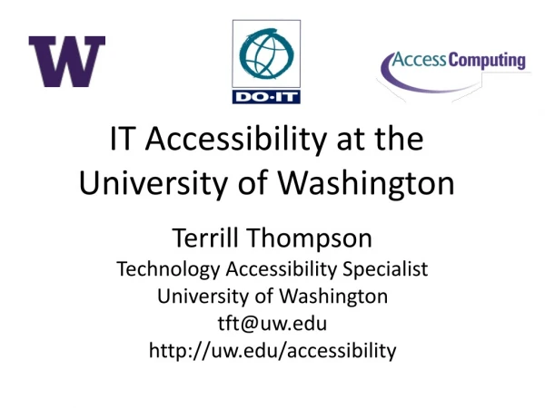 IT Accessibility at the University of Washington