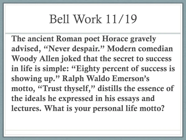 Bell Work 11/19