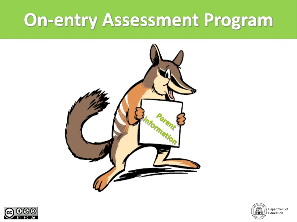 on entry assessment program