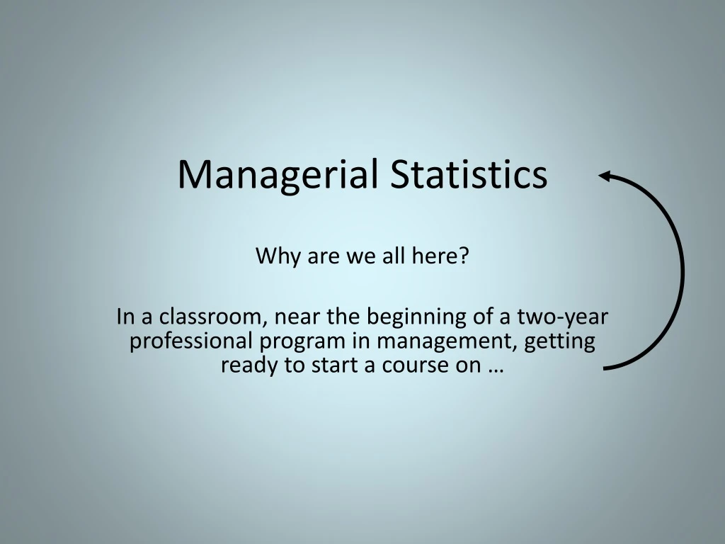 managerial statistics